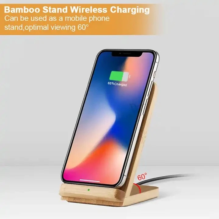 Bamboo Wireless Charger Stand
